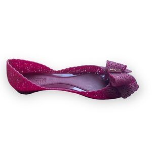 Salvatore Ferragamo Burgundy Jelly flats